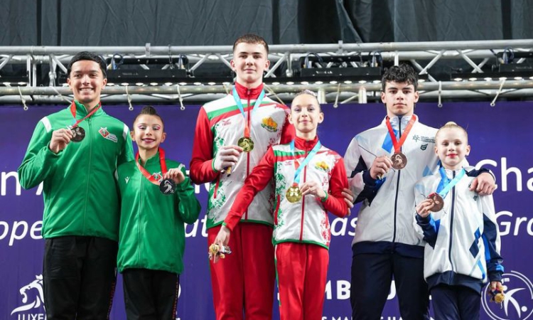 Симона Иванова и Хасан Исмаил са европейски шампиони по спортна акробатика, сребро за Гриша Колев и Борислав Младенов